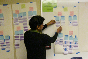 A affinity diagramming session